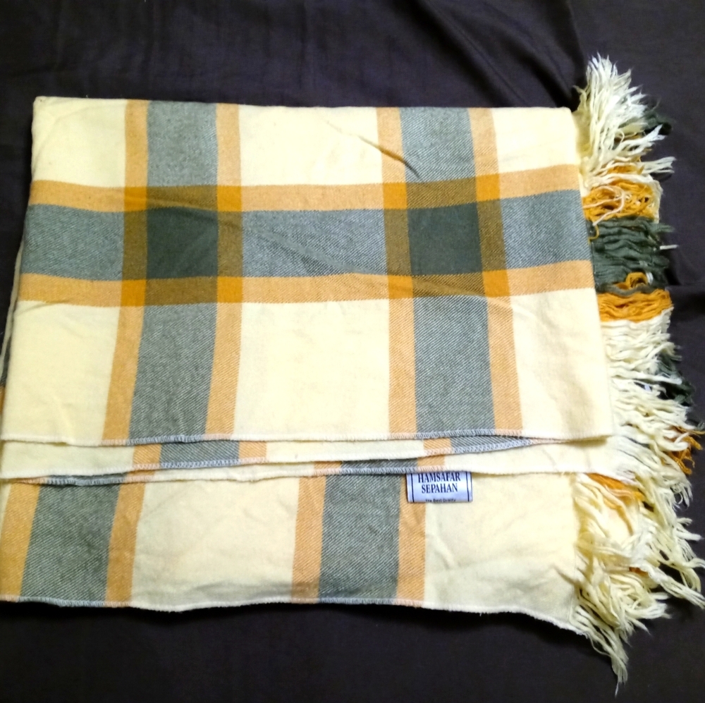 🏫THE BEST QUALITY WOOL THROW 🐑🏤🌄SIZE 82"×62" BLANKET GIFT. 🎁